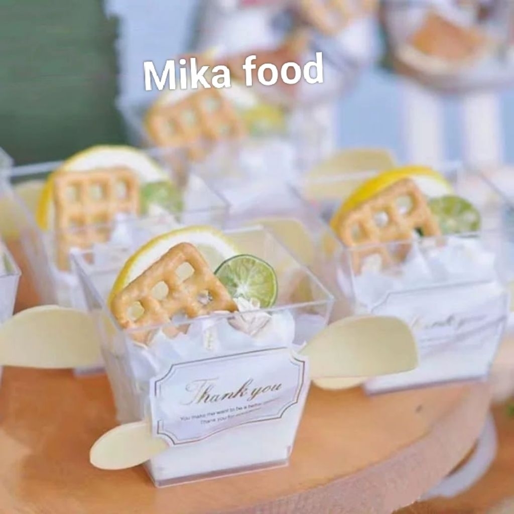 Isi 10pcs Cup puding jelly gelas cangkir dessert kotak cup dessert puding tiramisu agar2