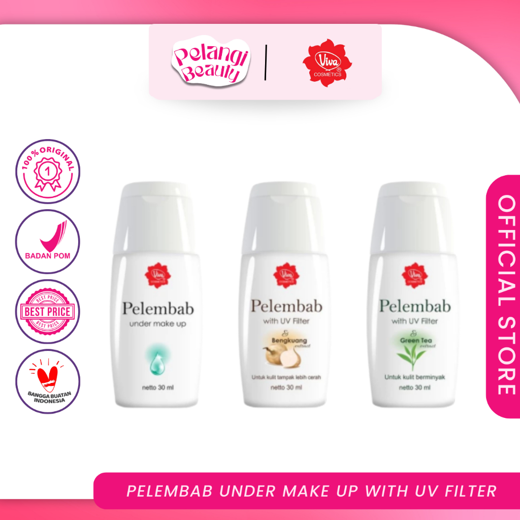 Pelangi Beauty - Viva Pelembab Bengkuang (UV FILTER) - 30 ml Melembabkan Wajah Sebelum Make Up