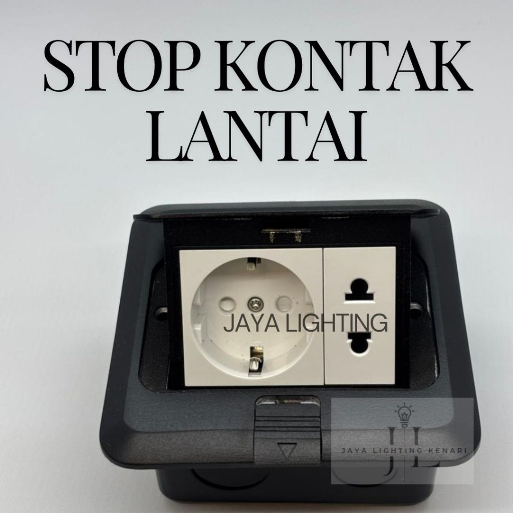 Stop Kontak Lantai Hitam Pop up Slow Motion Arde Stop Kontak Meja Lantai Pop Up Full Hitam