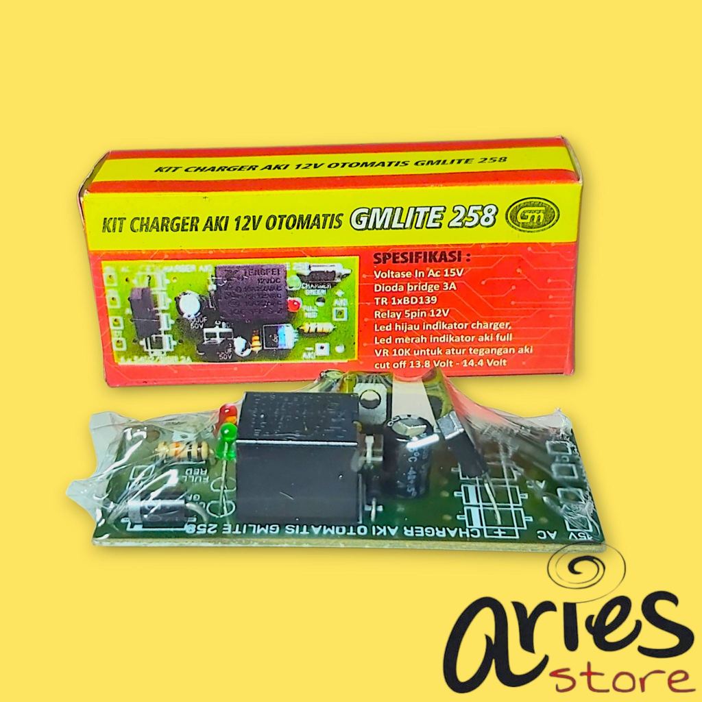 KIT CHARGER AKI 12V OTOMATIS GMLITE 258