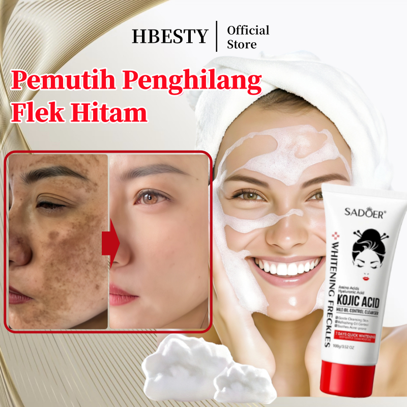 HBESTY Sabun wajah penghilang flek hitam Menghilangkan flek hitam di wajah Sabun pencuci muka flek h
