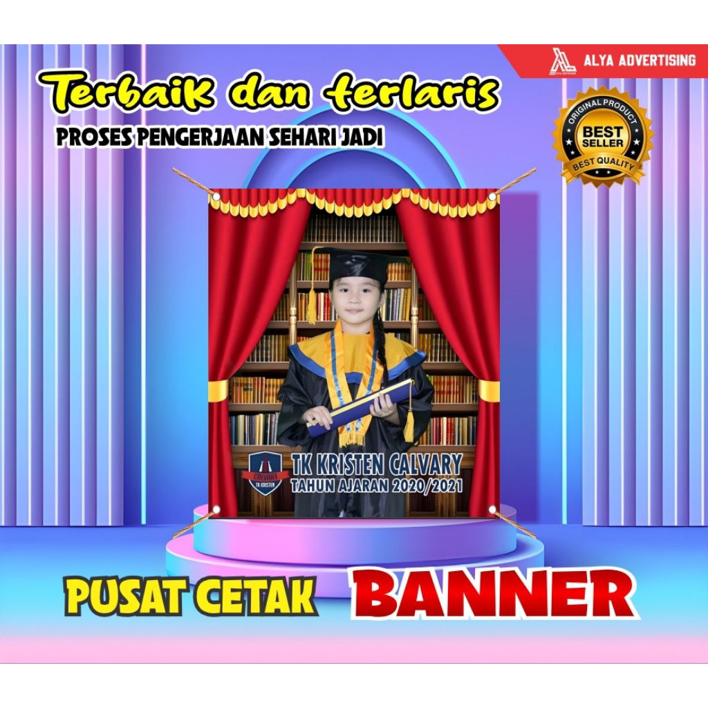 Banner Wedding / Banner Pernikahan, ukuran 60x160 cm sudah termasuk Tiang / Stand