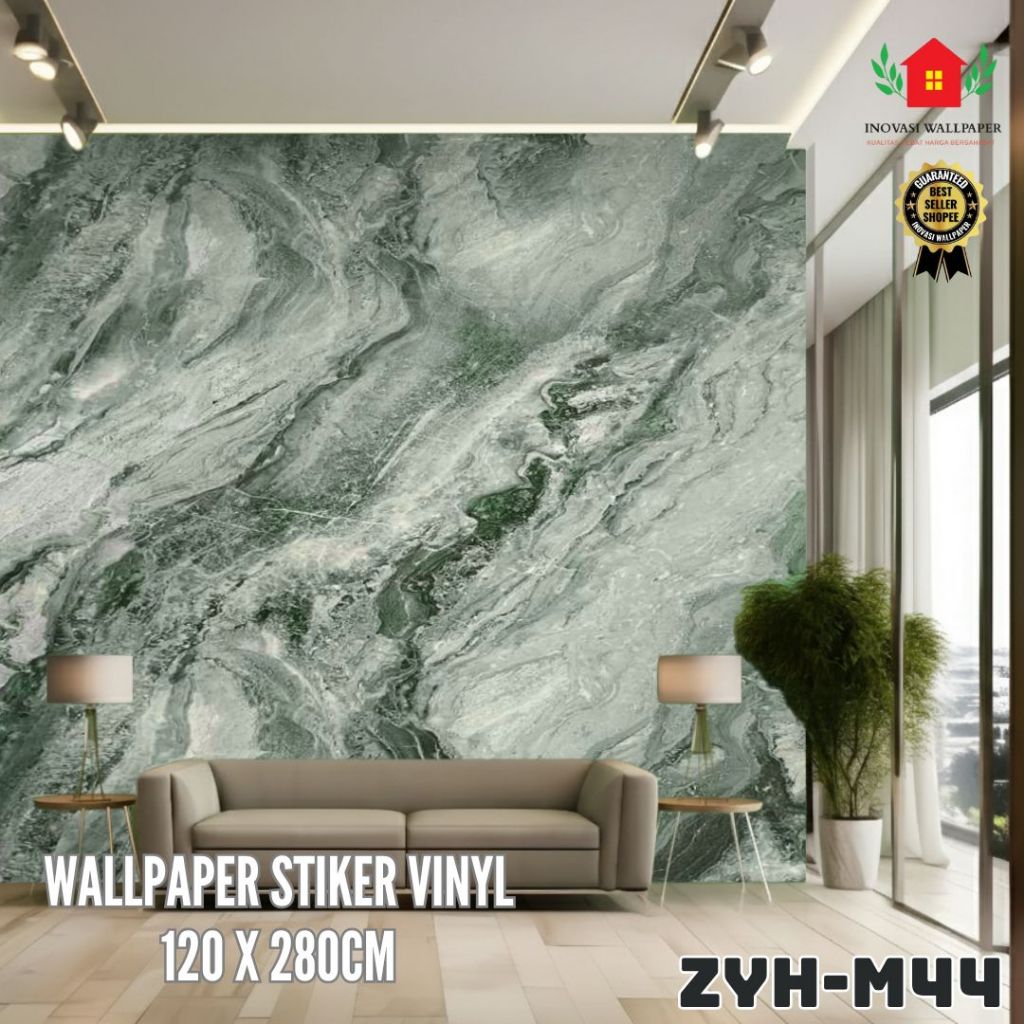 [120Cm X 280Cm] Wallpaper Dinding Vinyl Marble Premium Pet Tebal 2,5 Mm Aesthetic Marble Granit Stik