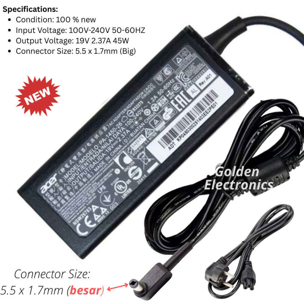 Charger Laptop Acer Aspire 3, Casan Laptop Acer Aspire 3, Charger Acer Aspire 3 original new