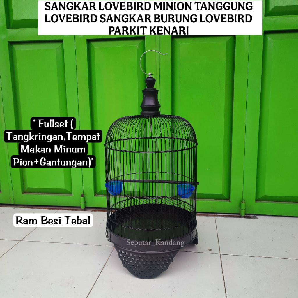 SANGKAR BURUNG MINION TANGGUNG LOVEBIRD PARKIT KENARI RAM BESI
