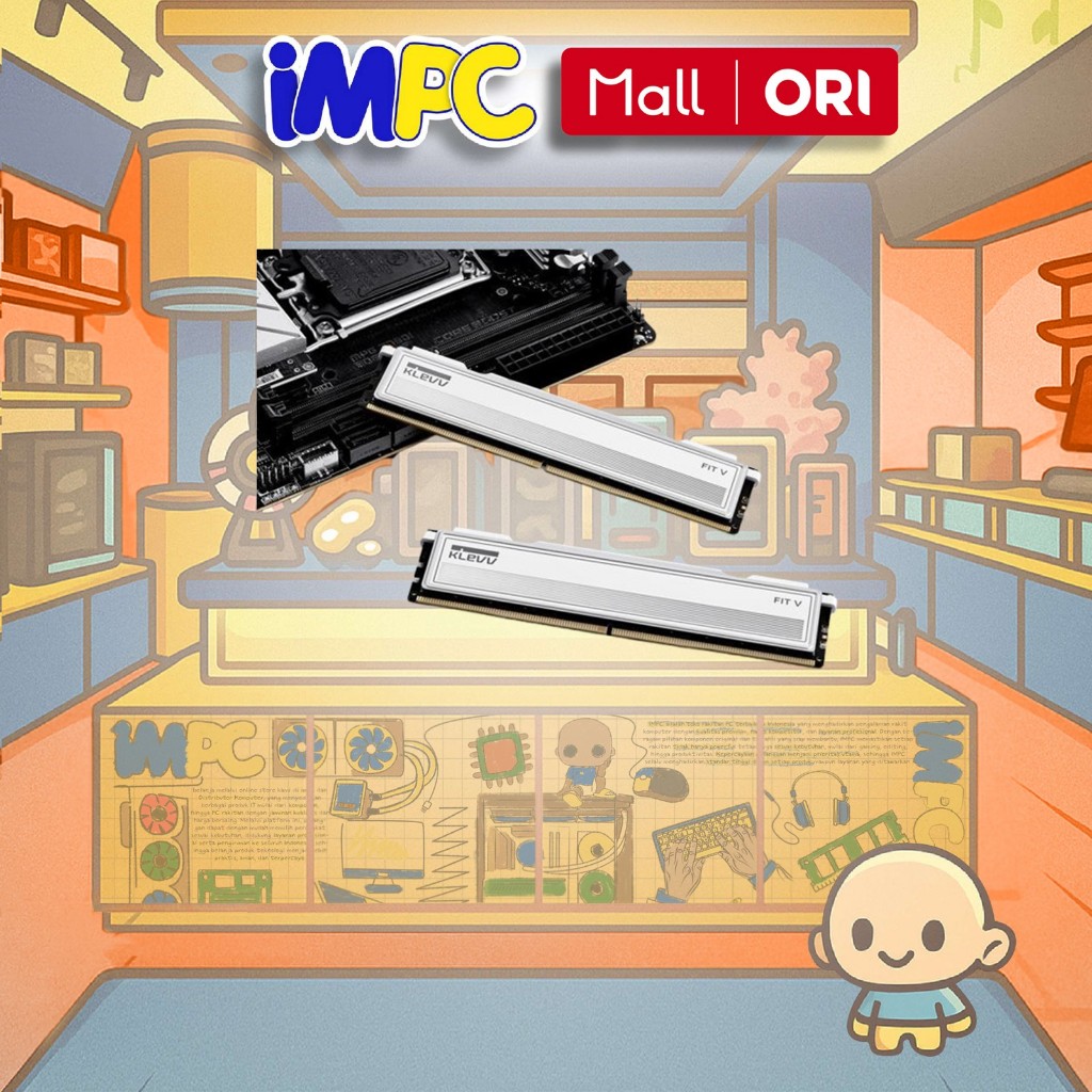 KLEVV FIT V Ceramic White DDR5 PC51200 6400MHz 32GB (2x16GB)