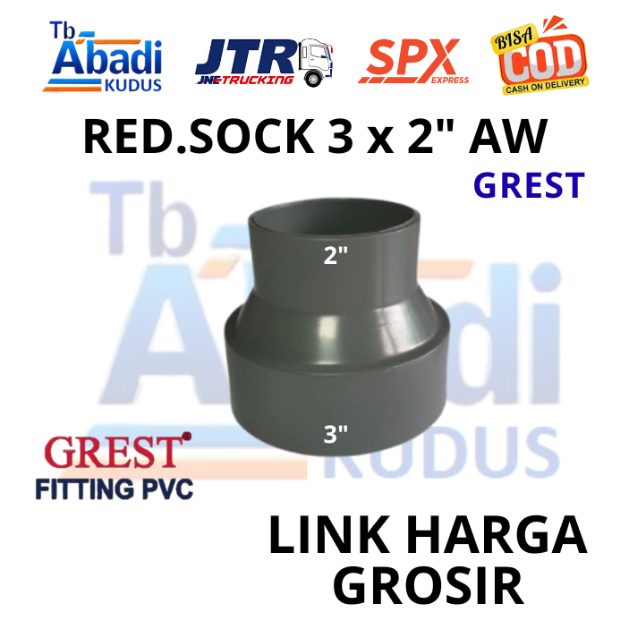 Sambungan Pipa Vlok Sock / V.Sock / Reducer 3 x 2 Inch GREST