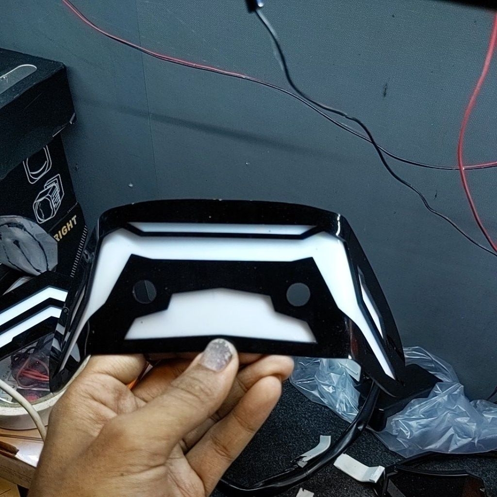 [BAHAN STOPLAMP] SUPRA X 125 KARBU,bahan stoplamp lazy Akrilik cutting