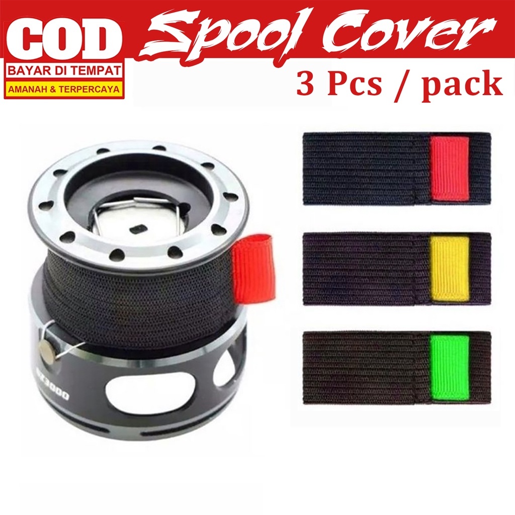 Strap Elastis Penutup Spool Pelindung Cover Spool Reel Spinning Penggulung Benang Pancing