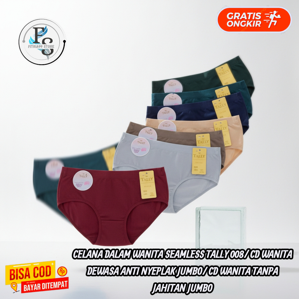 CELANA DALAM WANITA SEAMLESS TALLY 008/ CD WANITA DEWASA ANTI NYEPLAK JUMBO/ CD WANITA TANPA JAHITAN
