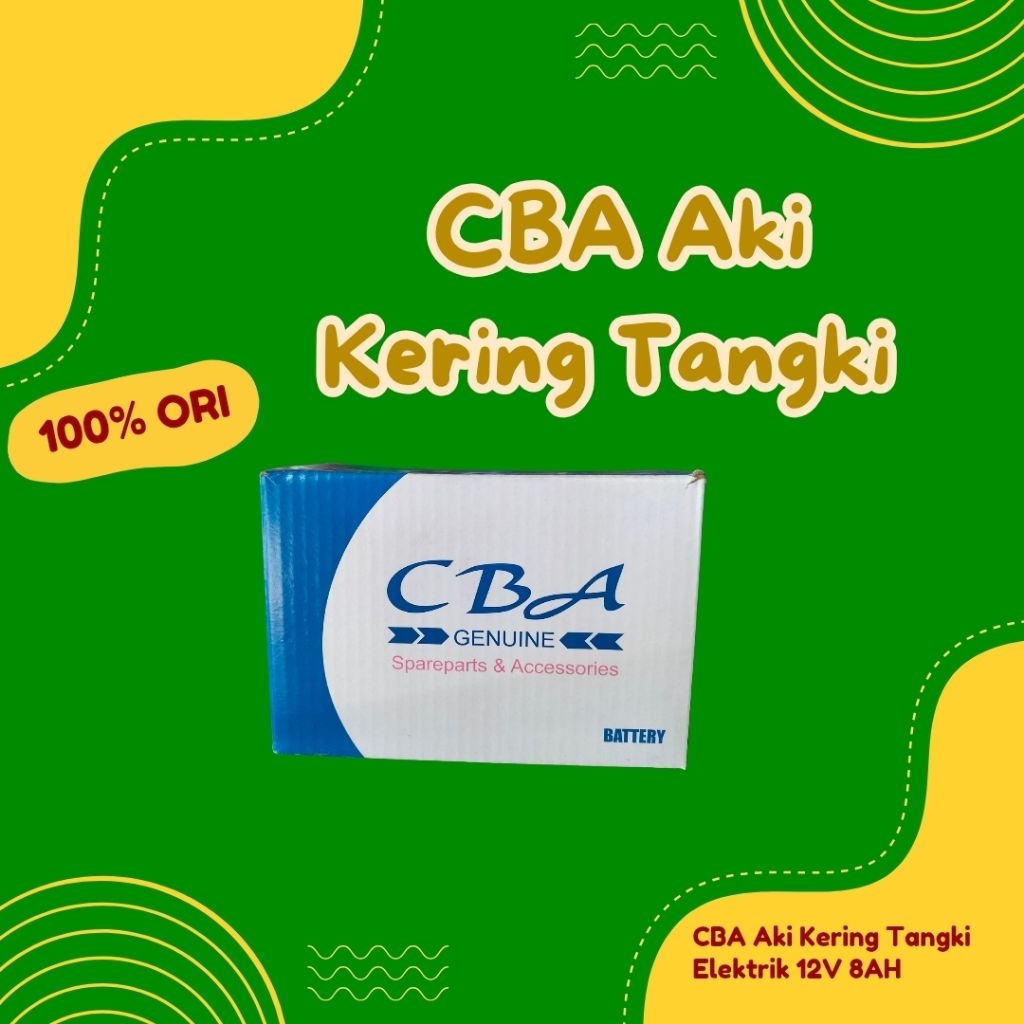 CBA Aki Kering Tangki Elektrik 12V 8AH