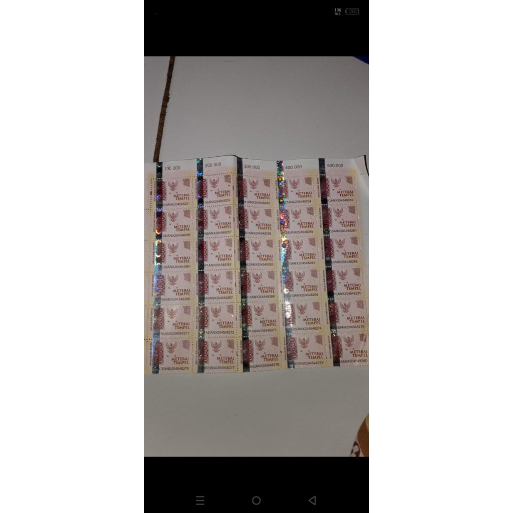 materai original 10000