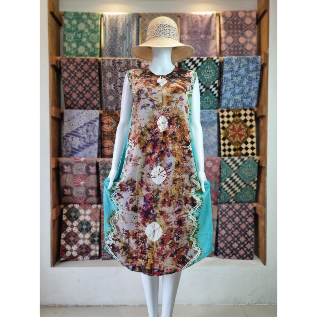 VANILLA Yukensi Sasirangan Daster Ycs Ld 110 Pb 110 Batik Pekalongan Rayon Premium Terbaru Jumbo Bus