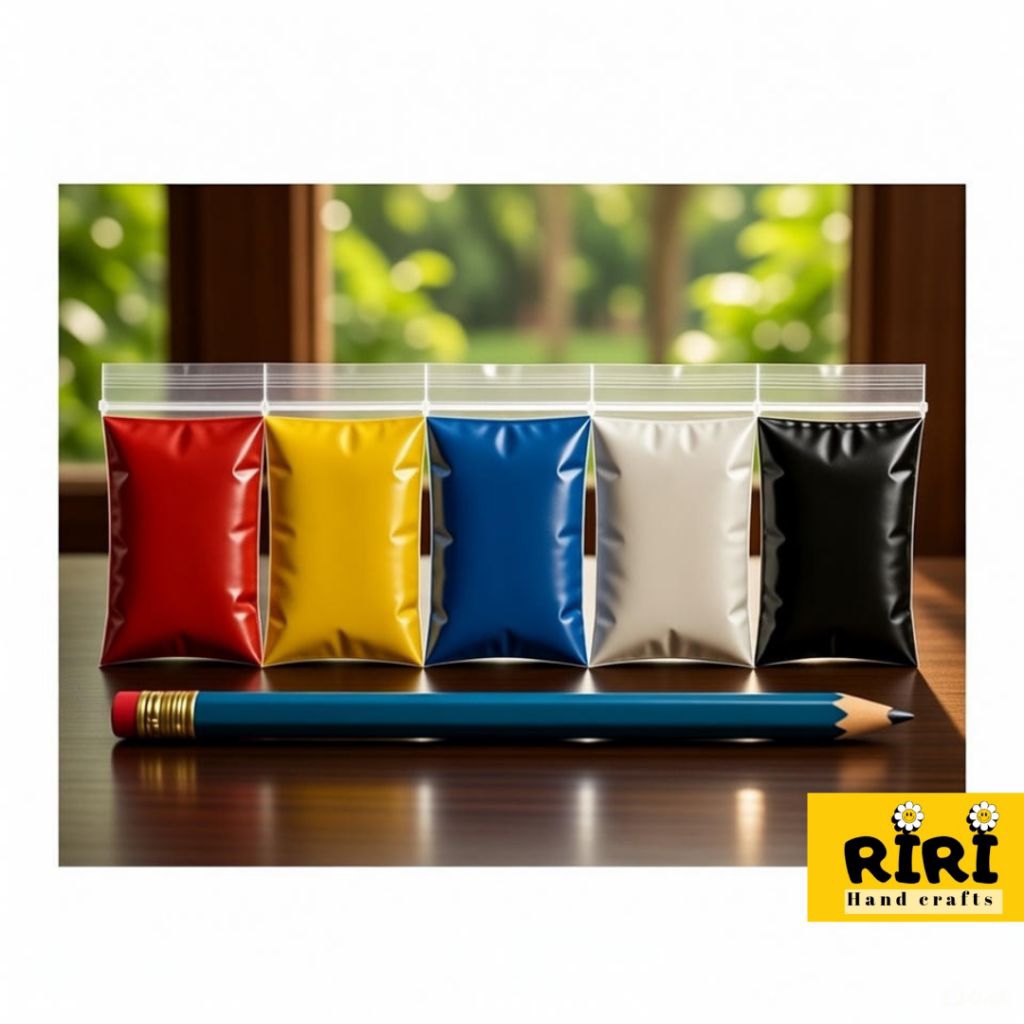 Paket Cat Mini 3ml (Isi 5 Warna) Matte Doff | Refill DIY Painting Kit Gypsum Anak | Cat Lukis Aman