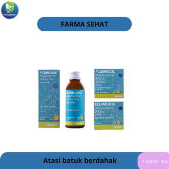 Fluimucil Sirup 200 mg | fluimucil Granul 200 mg | Fluimucil Pediatric 100 mg - Atasi Batuk Berdahak