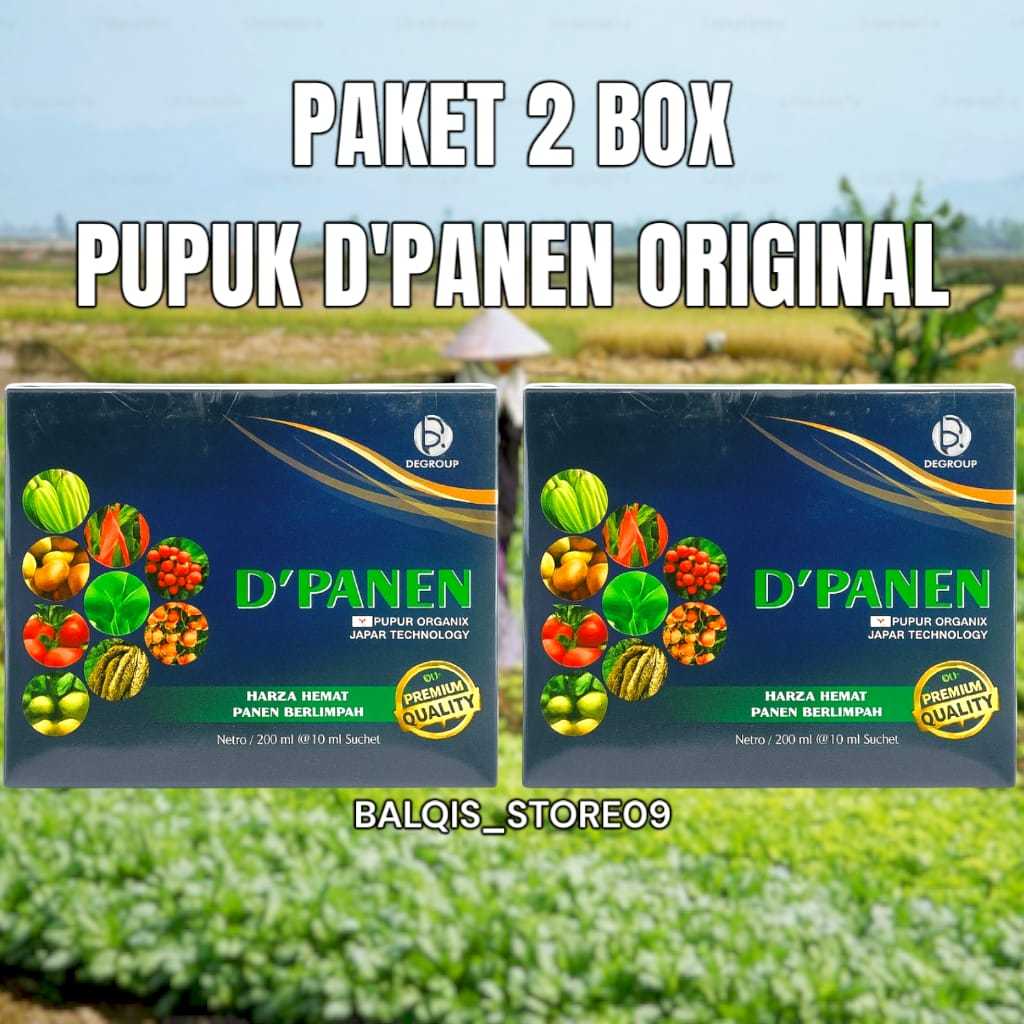 Paket 2 Box (36 sachet) Pupuk D'Panen Pupuk Organik Japan Technology Original D'booster