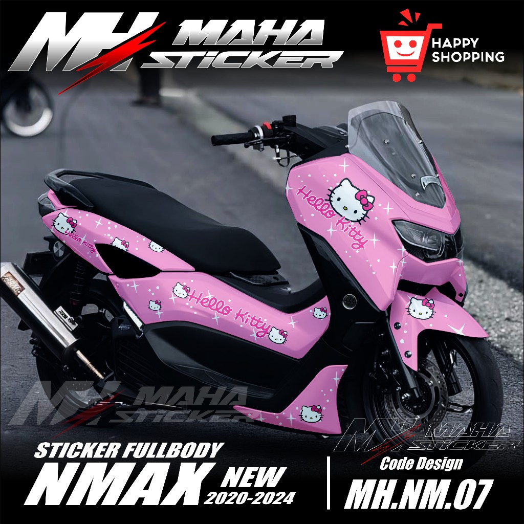 Maha Decal - Sticker Hello Kitty Decal Nmax New 2020 2021 2022 2023 2024 Fullbody Anti Gores