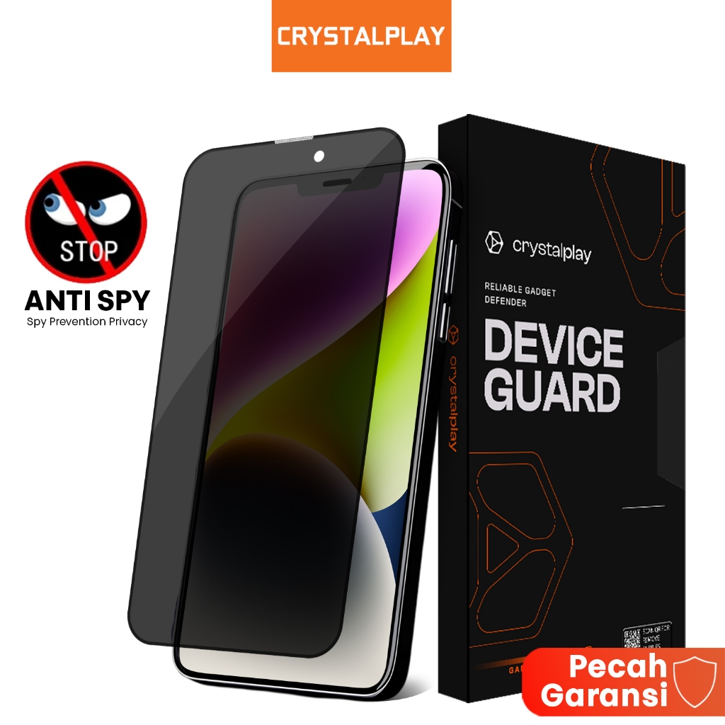 CrystalPlay Tempered Glass Anti SPY Anti Gores Full Screen Protector for iPhone Full Cover X/XS/XR/X