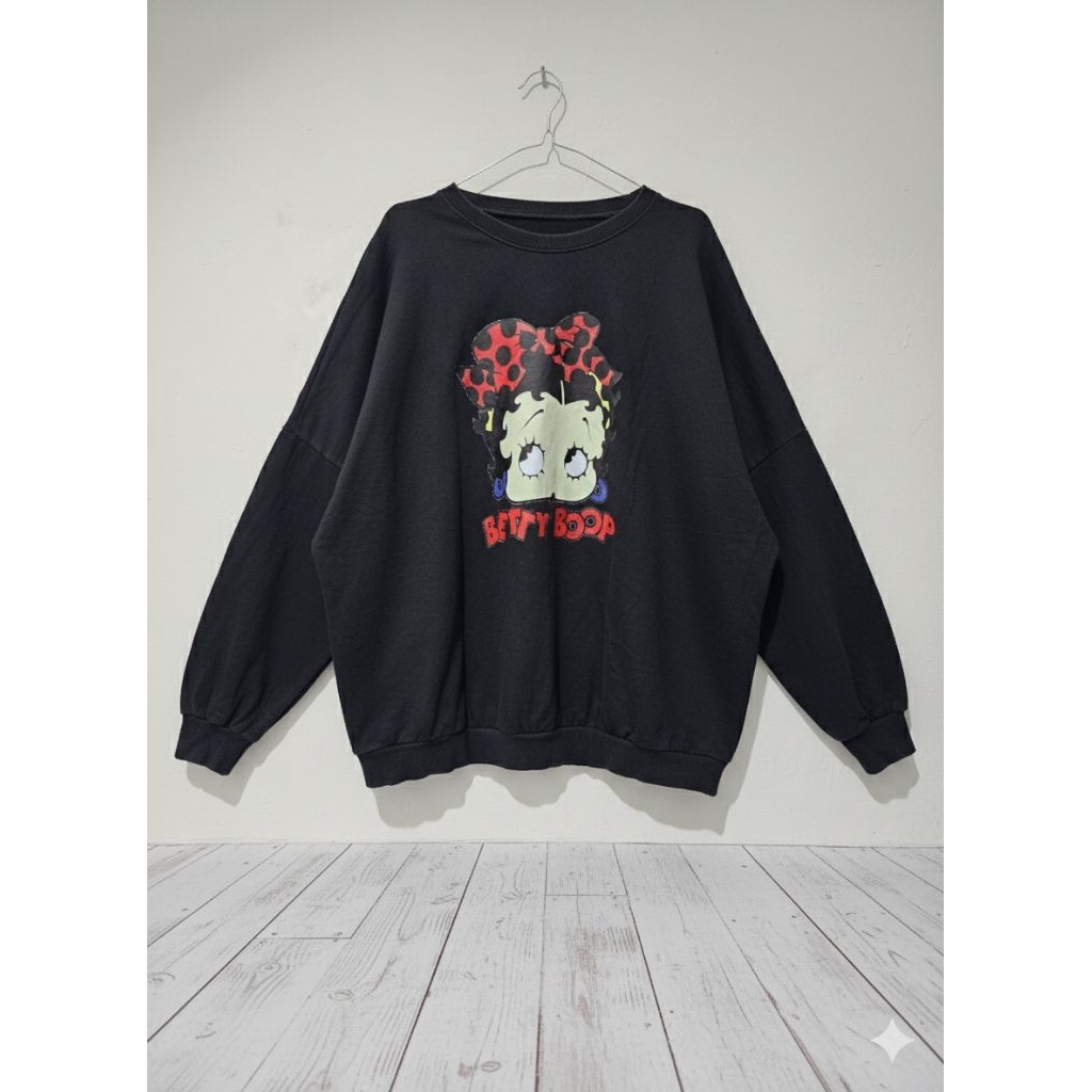 ​[PRELOVED] Crewneck Betty Boop Vintage Series - Black Charcoal