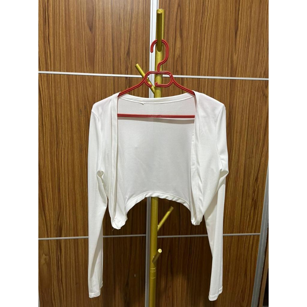 Cardigan Wanita Lengan Panjang | Outer Bolero Putih