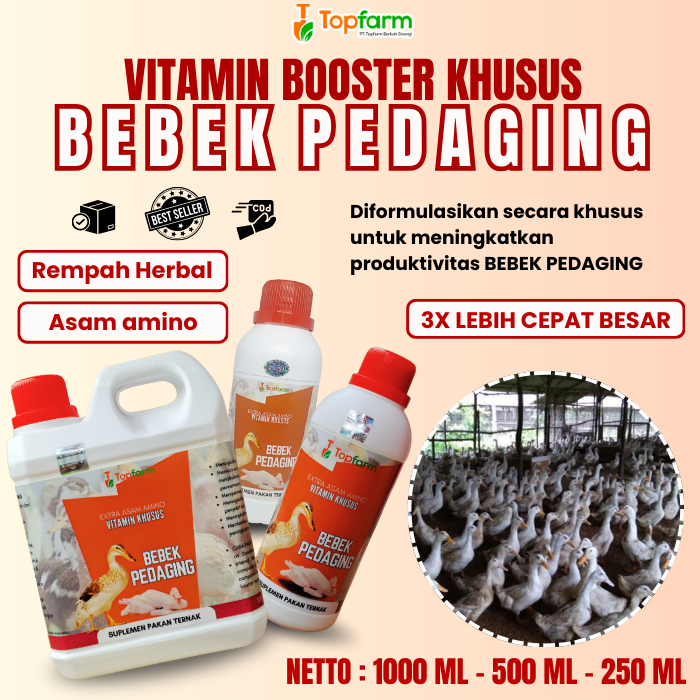 Vitamin Bebek Pedaging/ Suplamen Bebek Pedaging/ Vitamin Booster Ternak Bebek Pedaging/ Vitamin Peng