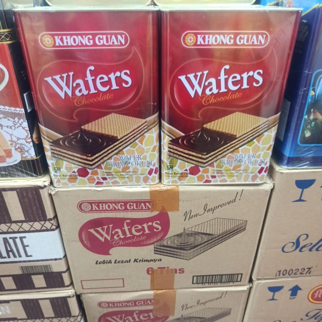 khong guan kaleng besar wafer chocolate 1300gr