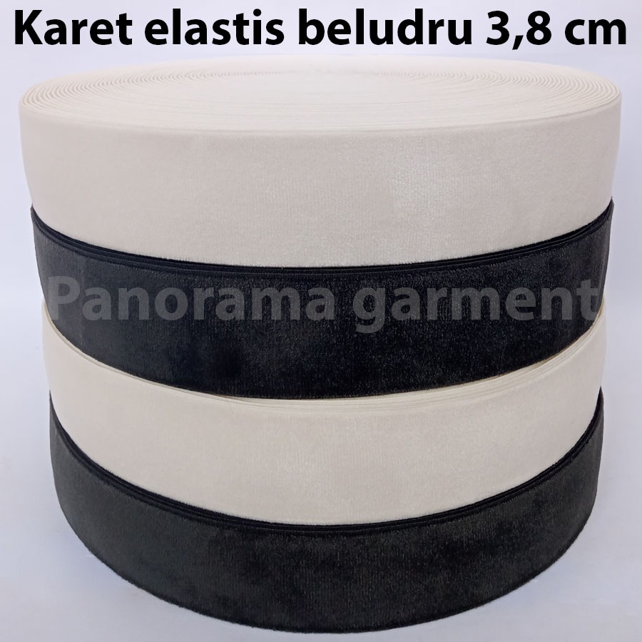 Karet Elastis Beludru 3,8cm Permeter/Per Roll