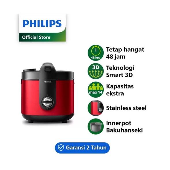 PHILIPS 2L Rice Cooker HD3138/32 - 400Watt Penanak Nasi Analog,mejikom magic com