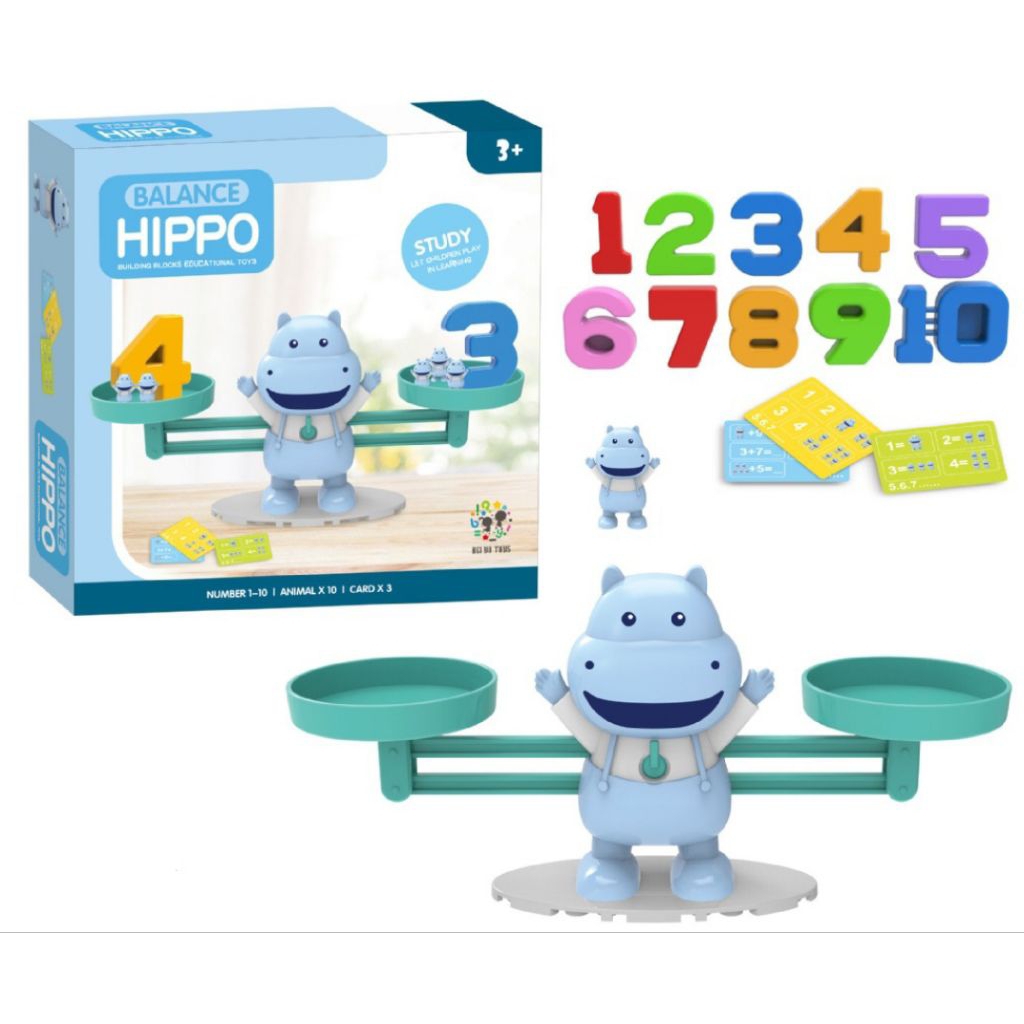 Mini Hippo Balance / Timbangan Hippo /Belajar Berhitung bersama Hippo