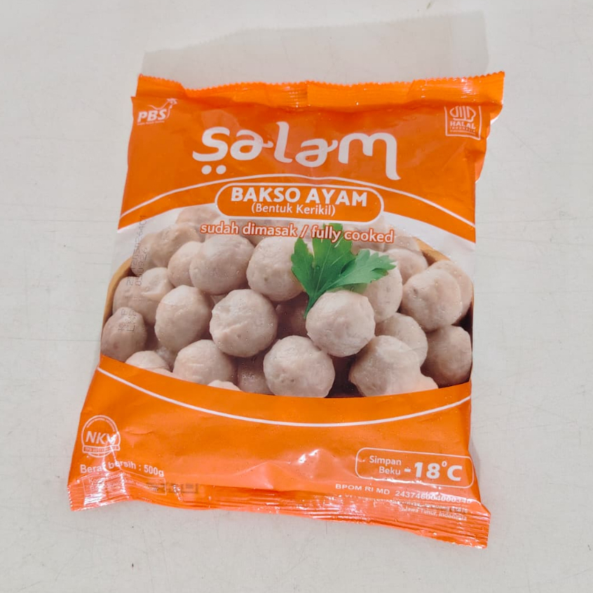 Bakso Ayam Kerikil Salam 500gram Bakso Ayam Kecil