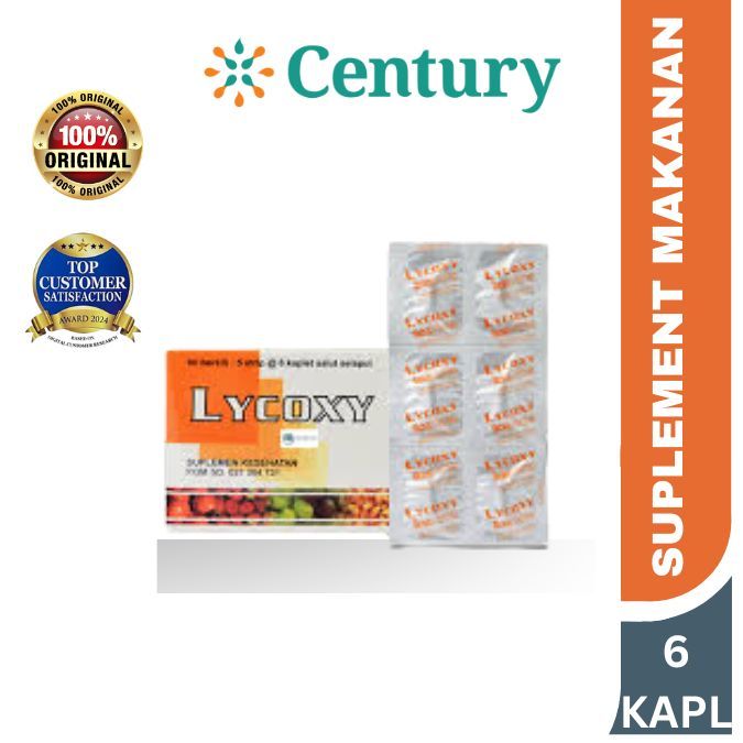 Lycoxy strip  @6 kaplet per strip/antioksidan /suplemen/daya tahan  tubuh/nutrisi kulit