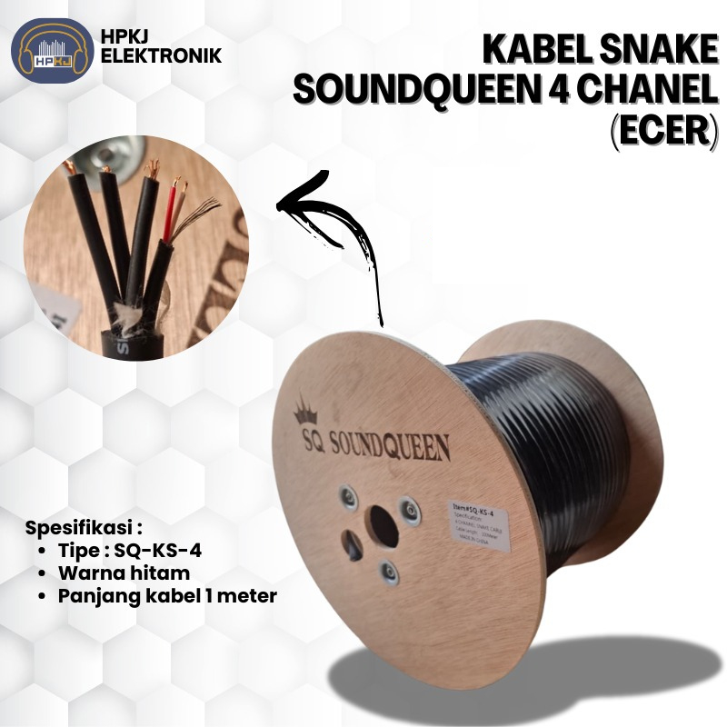 Kabel Snake Soundqueen SQ KS4 KS 4 Channel Kabel snake SQ KS-4 Kabel snake 4ch