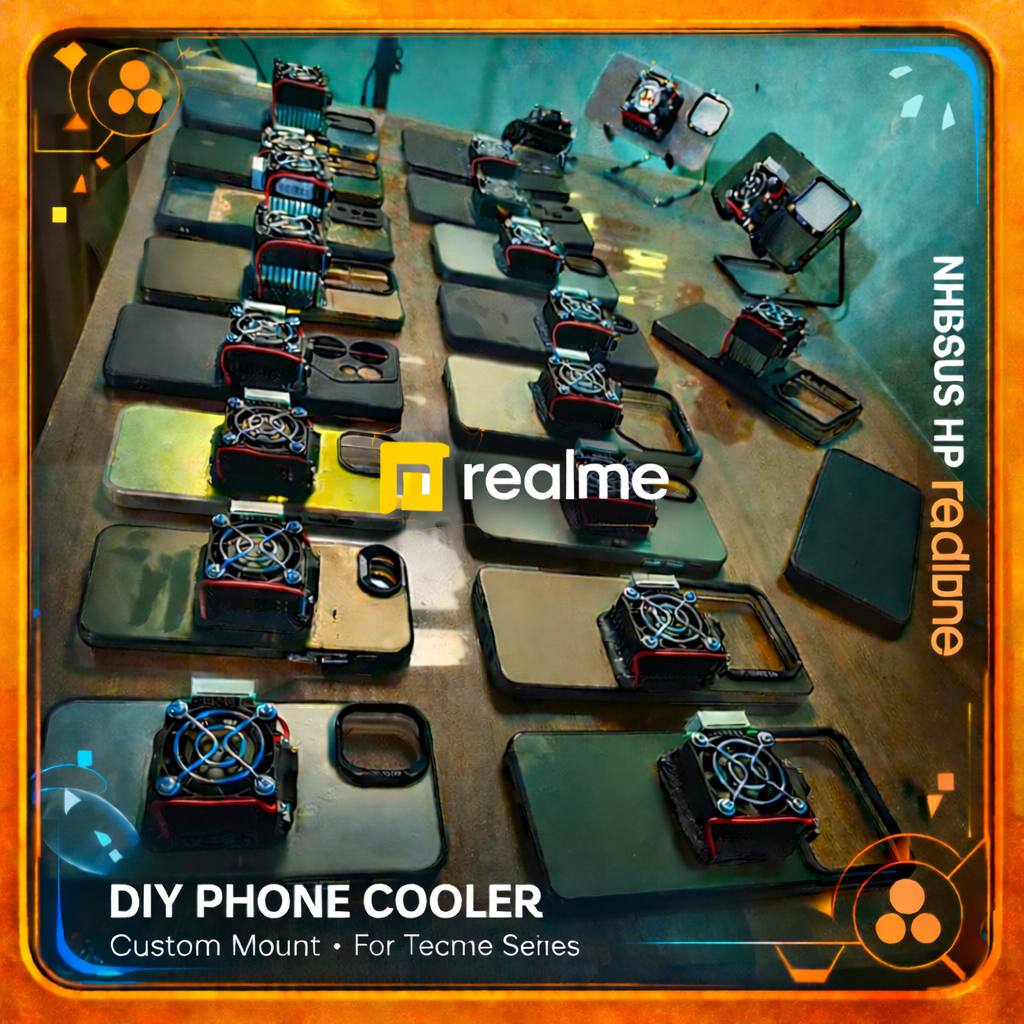 Cooler Radiator Pendingin HP Fan Cooler Case Peltier DIY Rakitan Realme