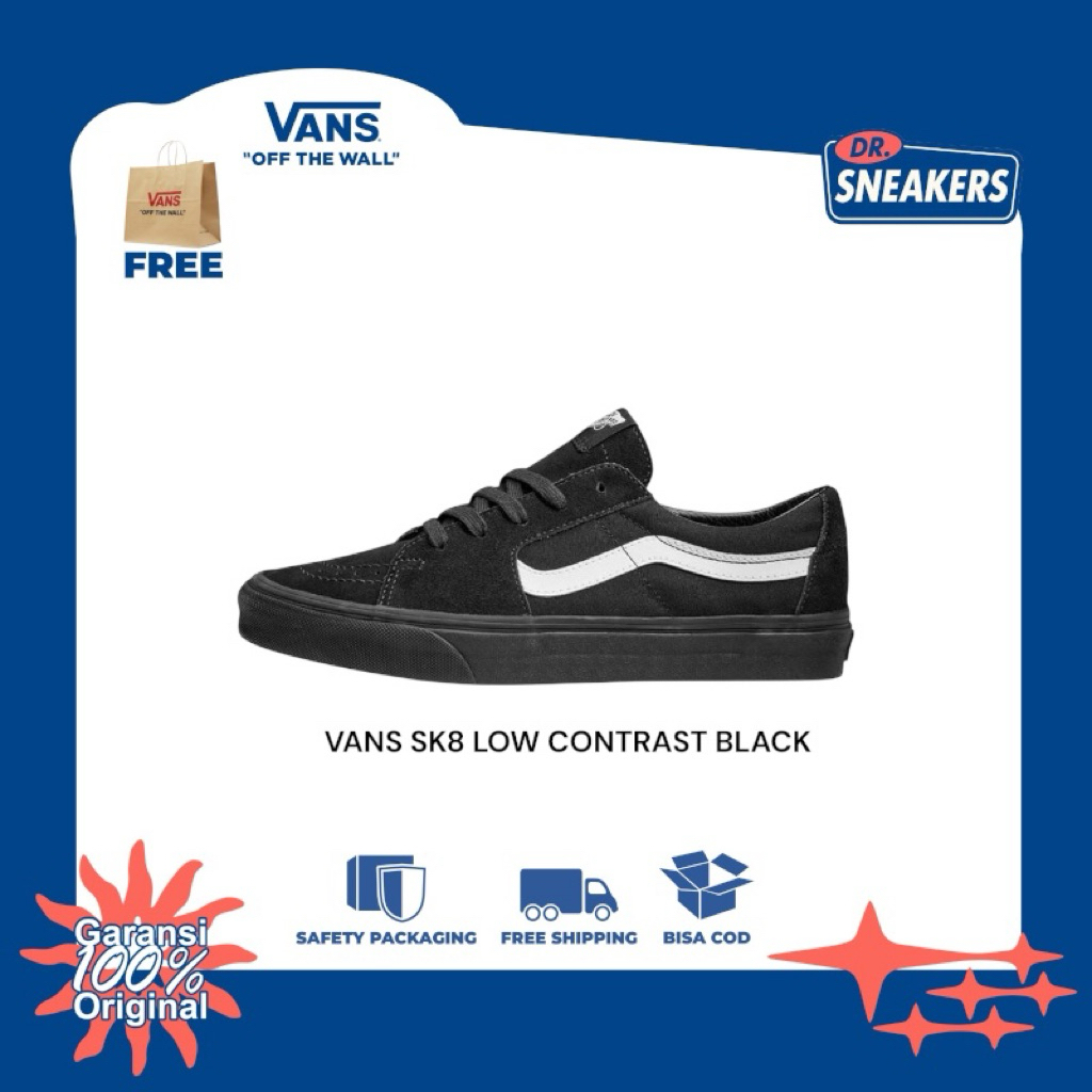 VANS SK8 LOW CONTRAST BLACK