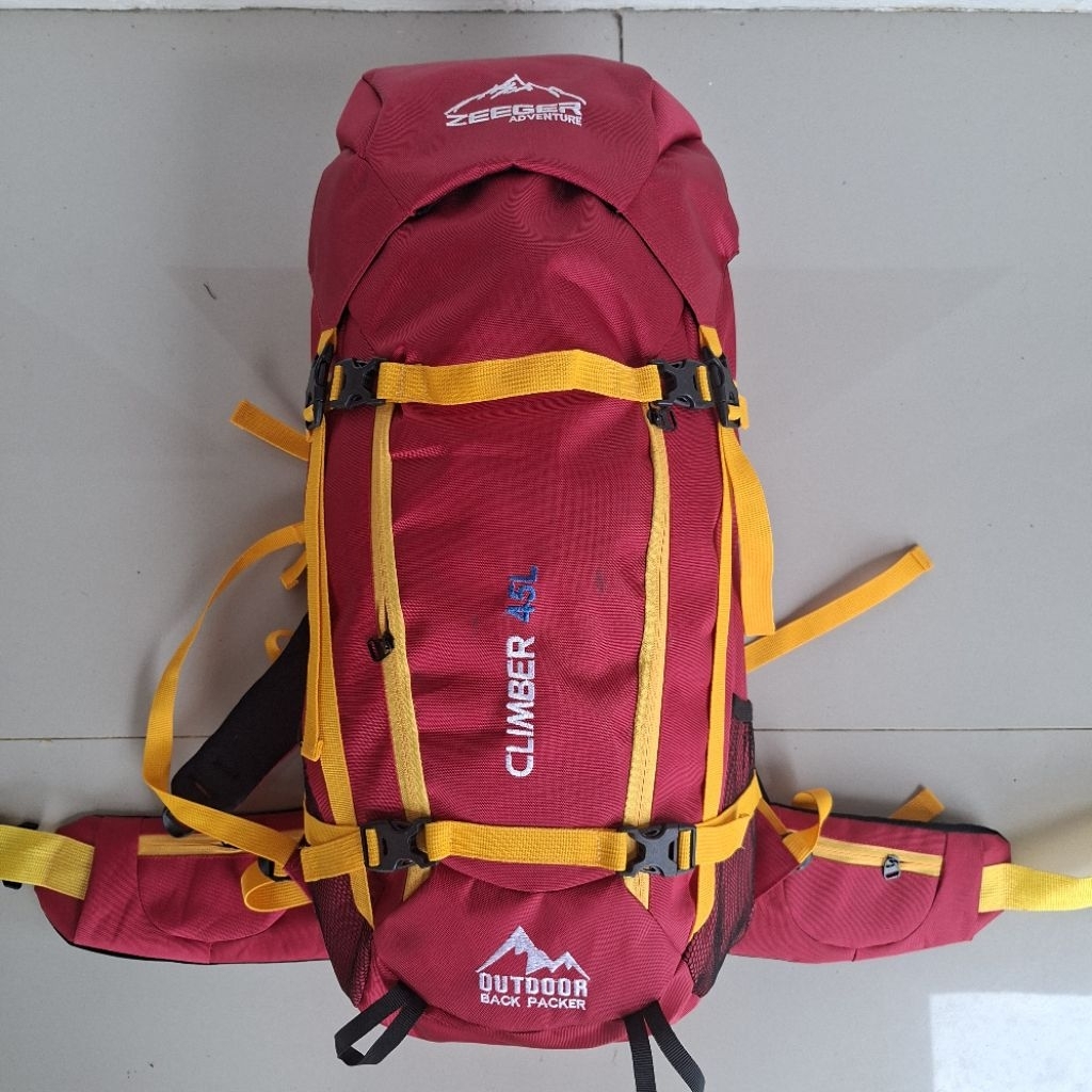 Tas Carrier ZEEGER Climber 45 Liter Frame Tas Hiking Tas Gunung Tas Mudik