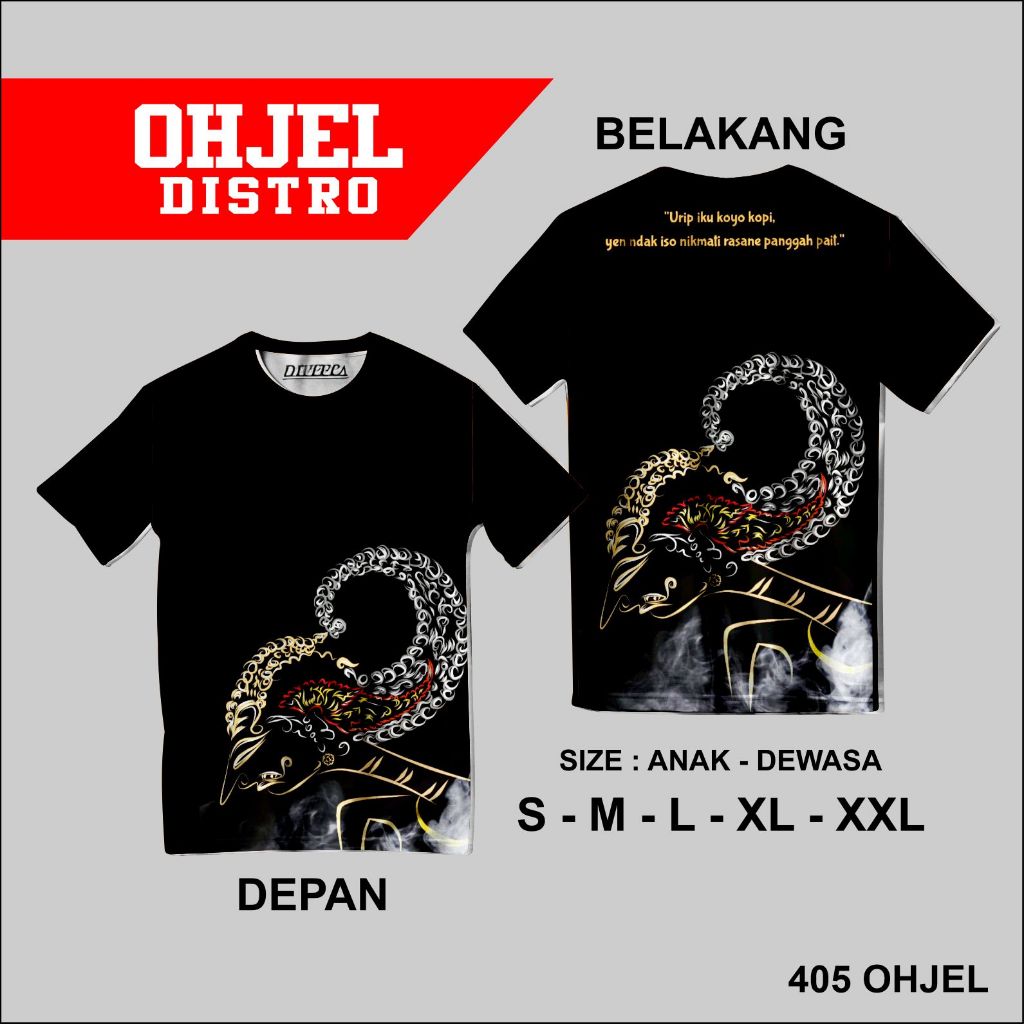 KAOS DISTRO KEREN | DESIGN WAYANG ARJUNA |