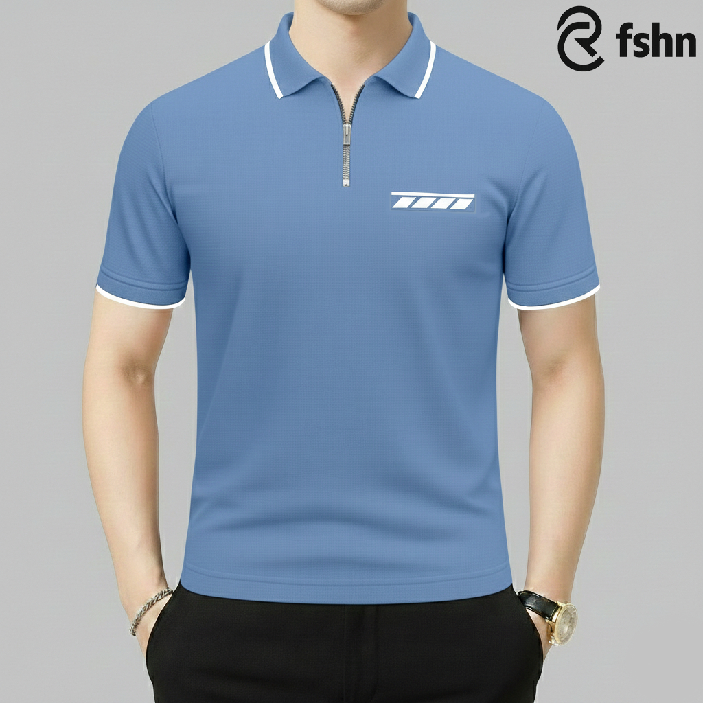 Kaos Polo Pria Saku Polet Zipper Keren - Kaos Polo Saku Dada Motif Resleting Premium Distro