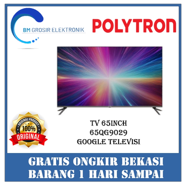 POLYTRON TV PLD 65QG9029 TV 65INCH GOOGLE TV QLED ORIGINAL BRAND