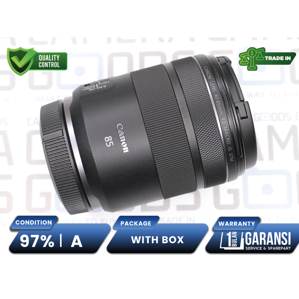 Lensa Canon RF 85mm F2 Macro IS STM Lens Second Bekas Grade A / RF85mm f/2 - L250586