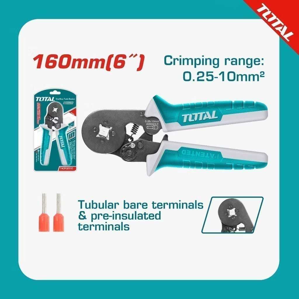 TOTAL TOOLS Ratchet Crimping Plier THCPG2510