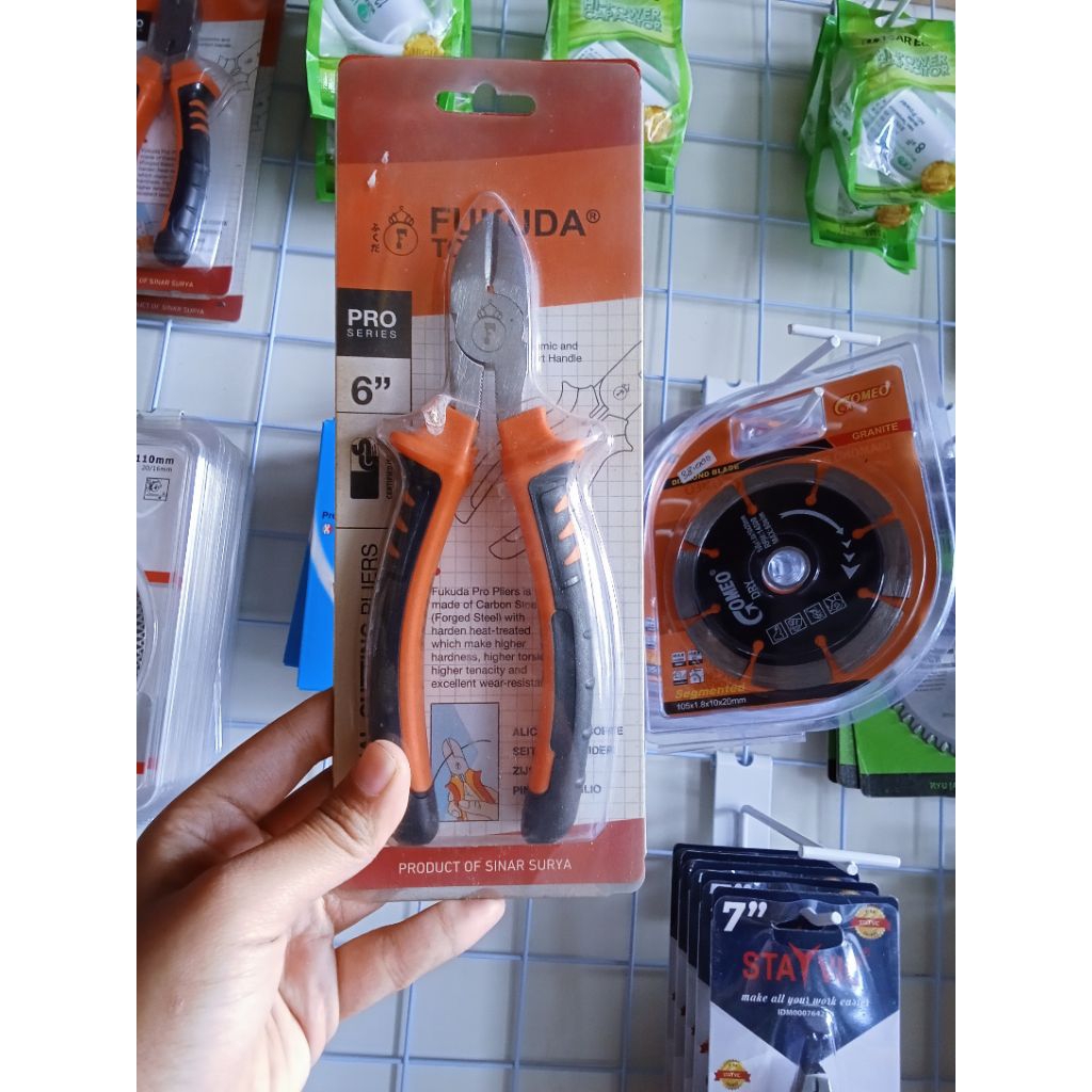 TANG POTONG DIAGONAL FUKUDA 6". FUKUDA TOOLS DIAGONAL CUTTING PLIERS