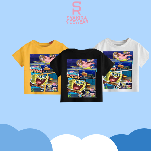 Syakira Kids Baju Anak / T-shirt Anak / Kaos Anak Laki - Laki dan Perempuan 1 - 10 Tahun BOOM Bikini