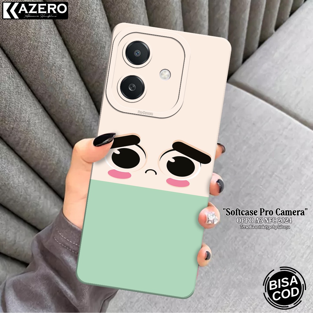 KAZERO Softcase OPPO A3 NFC 2024 Fashion Case Kartun Case OPPO A3 NFC 2024 Silikon Pro Camera Kesing