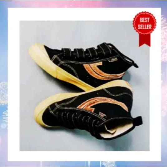 Sepatu Hitam Polos Sneakers Full Black Sepatu Cowok Klekepan Sepatu Pria Sepatu Cowok Keren Sepatu C