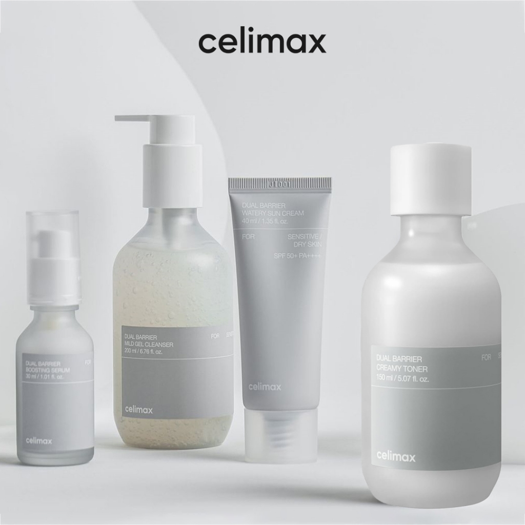 Celimax Dual Barrier Mild Gel Cleanser 200ml / Celimax Creamy Toner 150ml / Celimax Skin Boosting Se