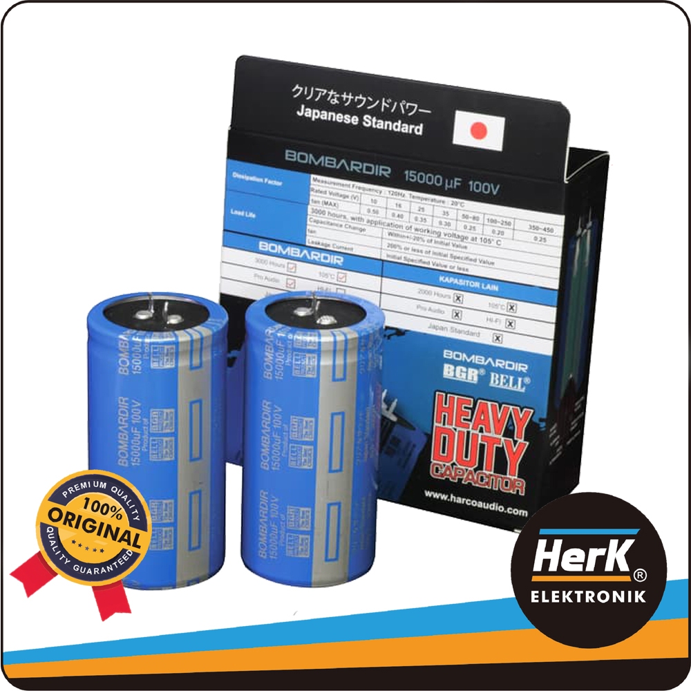 Elco Elko Kapasitor Capacitor Bombardir 15000uF 100V POWER PSU AUDIO (2 PCS)