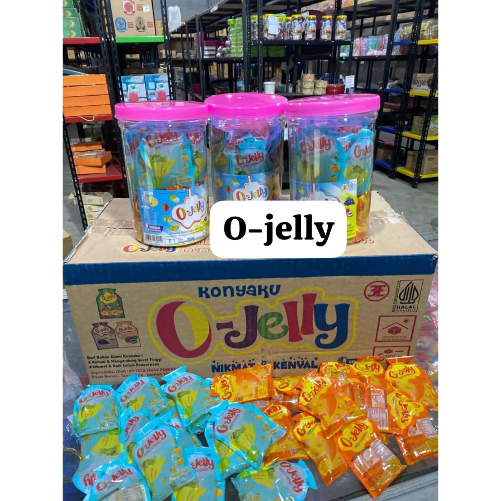 o-jelly konyaku jeruk+mangga/1 dus isi 8 toples/jajanan lebaran grosir