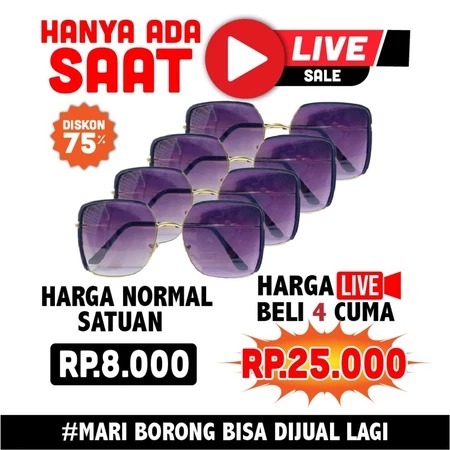 MRC Kacamata Kotak Korea 6630 Kaca Mata Hitam Fashion Wanita