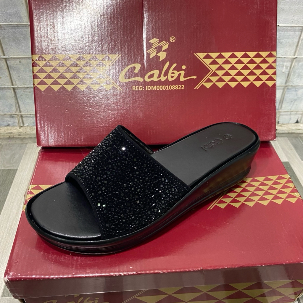 CALBI - RZX.2054 - SANDAL CALBI WANITA WEDGES 5cm - SANDAL CALBI WANITA ORIGINAL