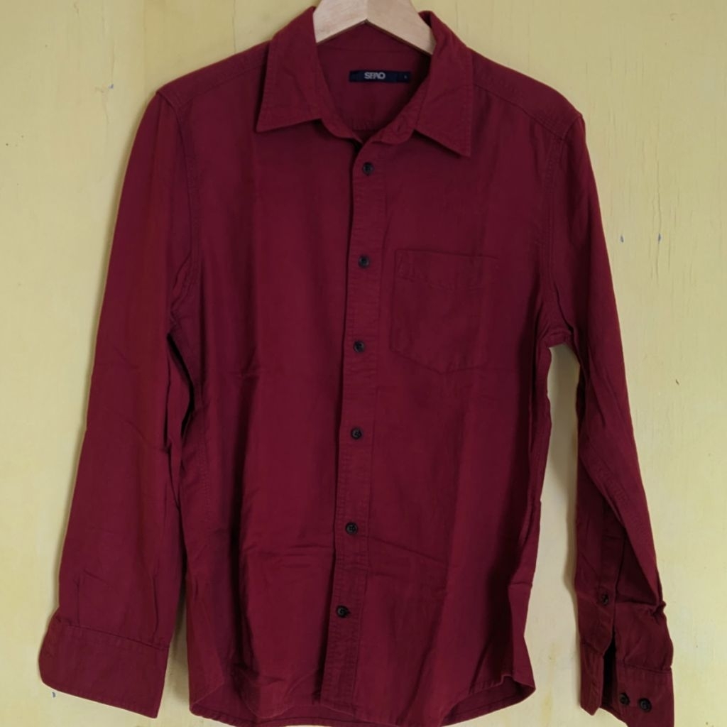 Kemeja Flanel SPAO Warna Teracota